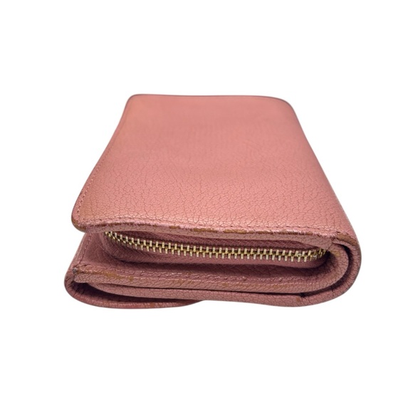 Miu Miu Pink Madras Compact Wallet - Picture 4 of 7
